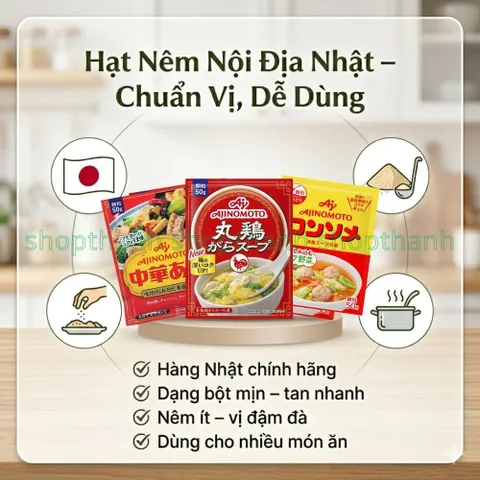 Hạt Nêm Nhật Bản Ajinomoto Cho Các Món Canh Chiên Xào An Toàn, Tăng Hương Vị Cho Bữa Ăn Của Gia ĐÌnh 755983