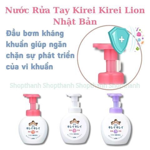 Nước Rửa Tay Kirei Kirei Nội Địa Nhật Bản | Bọt Mịn Diệt Khuẩn 99.9% – An Toàn Cho Trẻ Em & Người Lớn
