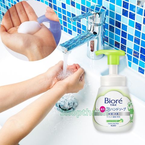Nước Rửa Tay Tạo Bọt Biore Nội Địa Nhật Bản Kháng Khuẩn Hương Thơm Dịu Nhẹ, Bảo Vệ Sức Khỏe Gia Đình