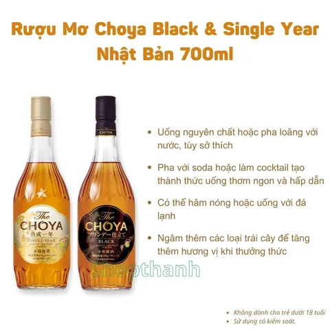 Rượu Mơ Choya Chai 700ml - Nồng Độ 14% - Rượu Mơ Ngâm Kishu Nhật Bản {Shop Thanh}
