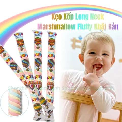 Kẹo Xốp Long Neck Marshmallow Fluffy Xoắn Dài, Kẹo Xốp Cầu Vồng Đến Từ Nhật Bản {Shopthanh Kho Tã Nhật} 756002