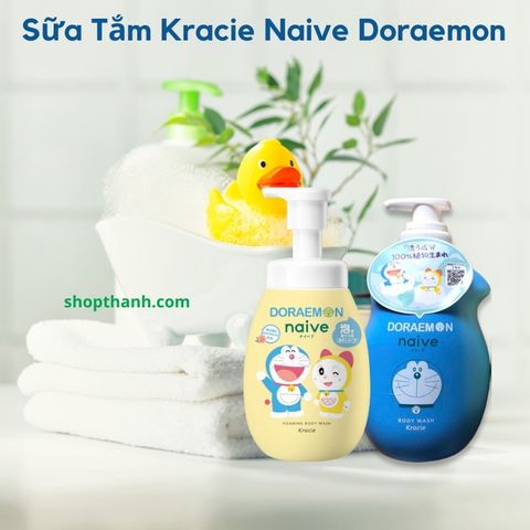 Sữa Tắm Kracie Naive Doremon Nhật Bản - Bọt Mịn Dịu Nhẹ Thành Phần Thực Vật  Hương Đào Tự Nhiên