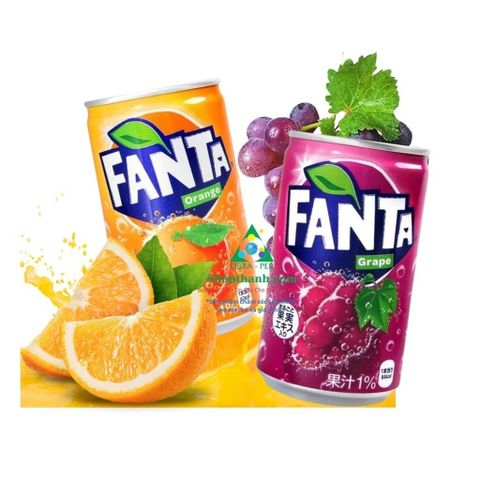 Nước Ngọt Fanta Nhật Bản Vi Nho, Vị Cam, Vị Đào -  Dung Tích  Lon 160 ml và 300ml 756041