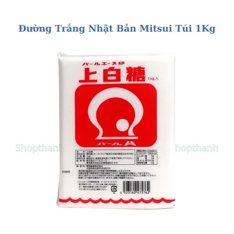 Đường Trắng Mitsui Nhật Bản 1Kg Jouhaku-tou, An toàn, Thơm Ngọn Trong Chế Biến Nấu Ăn Cho Gia Đình