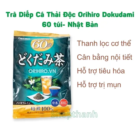 Trà thải độc diếp cá Dokudami Orihiro túi 60 gói 756060