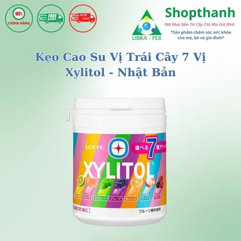 Kẹo Cao Su Xylitol Lotte Nhật Bản 7 Vị Trái Cây Ngon Mát, Bảo Vệ Răng Miệng Cả Gia Đình