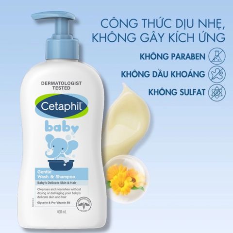 Sữa Tắm Gội Cetaphil Baby 400ml 756084