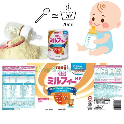 Sữa Nhật Bản Meiji HP Sữa Thủy Phân Dành Cho Trẻ Bị Dị Ứng Đạm Bò {Shop Thanh}