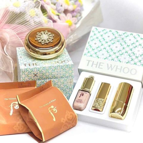 Set Phấn nước Whoo Radiant Essence Cushion SPF50+/PA+++_Tái Sinh Da, Căng Bóng
