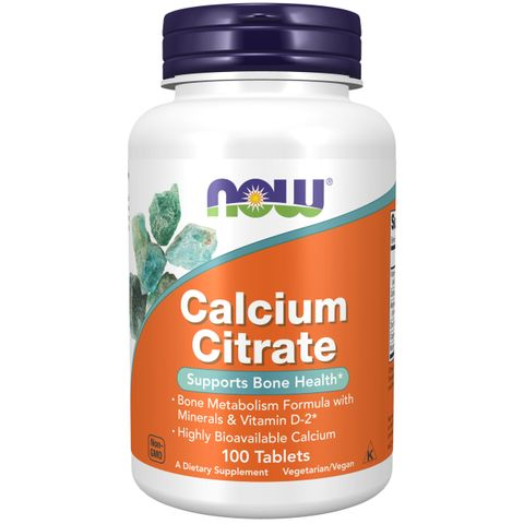 Viên Uống NOW FOODS Calcium Citrate Bổ Sung Canxi Và Chất Khoáng Giúp Xương Chắc Khỏe Lọ 100 viên Date Xa NK