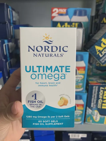 Dầu cá Omega-3 Nordic Naturals Ultimate Omega 1280mg 60 Softgels của Mỹ