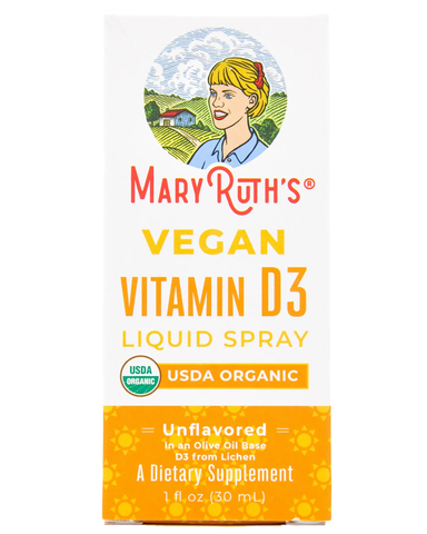 Xịt Vitamin D3 Lỏng không mùi vị MaryRuth’s 30 ml