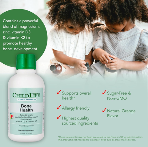 CHILDLIFE - Liquid Calcium with Magnesium - Canxi Dạng Nước ChildLife Mỹ - Chai 473ml cho bé 6m-12y