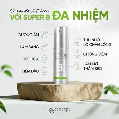 ASAP SUPER B COMPLEX Tinh Chất Làm Mờ Nám, Mờ Nếp Nhăn 30ML