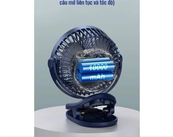Quạt Kẹp Bàn Mini Để Bàn 5 Chế Độ + Kèm Đèn (172X91X200mm)