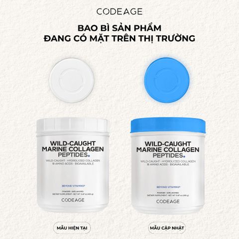 Bột Uống Codeage Marine Collagen Peptides 450g - Bổ Sung Collagen Từ Cá Trắng Cho Da, Tóc, Xương Khớp Khỏe Mạnh