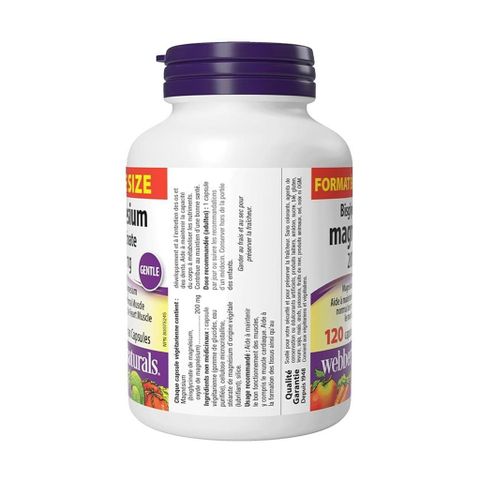 Viên Uống Webber Naturals Magnesium Bisglycinate 200mg - Bổ Sung Magie Hữu Cơ Cho Sức Khỏe - Tem Nhập Khẩu Chính Hãng 756449