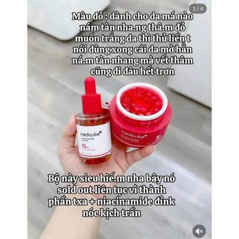 SERUM VÀ KEM DƯỠNG MEDICUBE TXA + NIACINAMIDE SÁNG DA MỜ THÂM ĐỀU MÀU HIỆU QUẢ