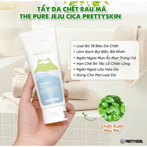 TẨY DA CHẾT RAU MÁ PRETTYSKIN JEJU CICA 150ml
