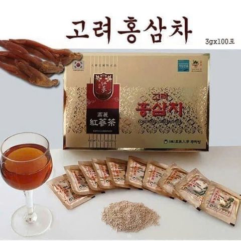 TRÀ SÂM VÀ TRÀ NẤM LINH CHI INSAM 100 gói HÀN QUỐC CAO CẤP