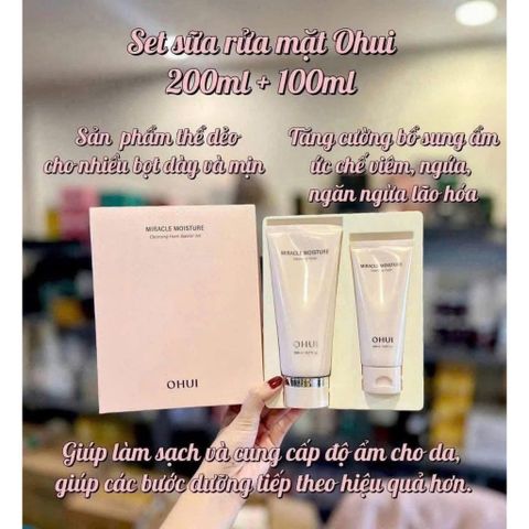 SET SỮA RỬA MẶT OHUI HỒNG