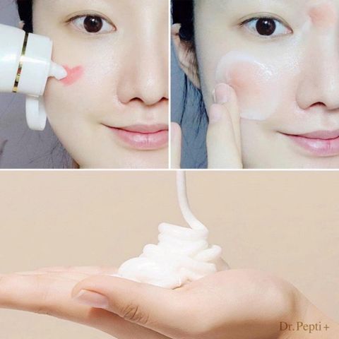 Sữa Rửa Mặt Tạo Bọt Dr.Pepti Galacto Cleansing Foam 110ml làm sạch sâu giữ ẩm cải thiện thâm sạm