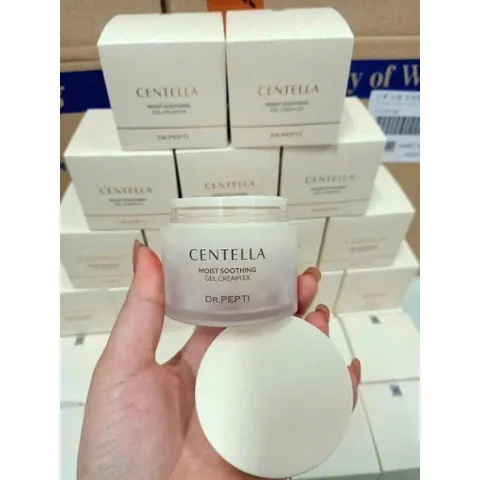 KEM DƯỠNG DR.PEPTI CENTELLA MOIST SOOTING GEL CREAM 70ML GẤP ĐÔI DƯỠNG CHẤT 72% CHIẾT XUẤT RAU MÁ