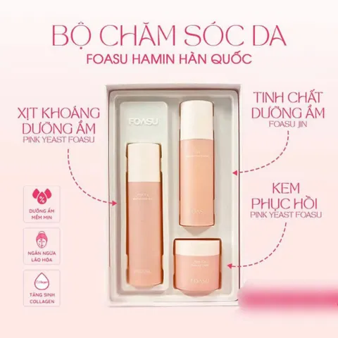 BỘ DƯỠNG VÀ CHĂM SÓC DA CHUYÊN SÂU FOASU HÀN QUỐC DATE 11.2026 TẶNG CÂY MASSAGE MẶT
