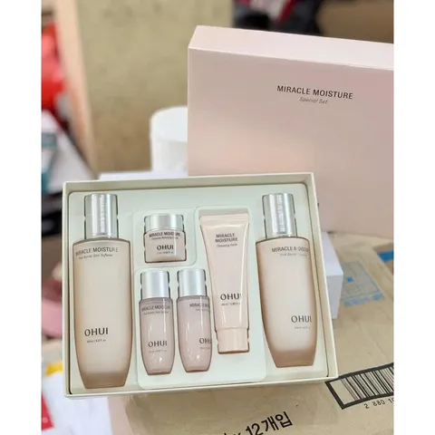 Set 6 món Dưỡng Ẩm Da O HUI Miracle Moisture Special dưỡng da trắng sáng căng bóng