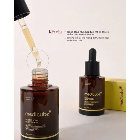 SERUM MEDICUBE GLUTATHIONE GLOW DƯỠNG SÁNG SĂN CHẮC DA 30ML