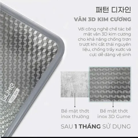 Thớt Kháng Khuẩn 2 Mặt Gume TGI-01 kháng khuẩn