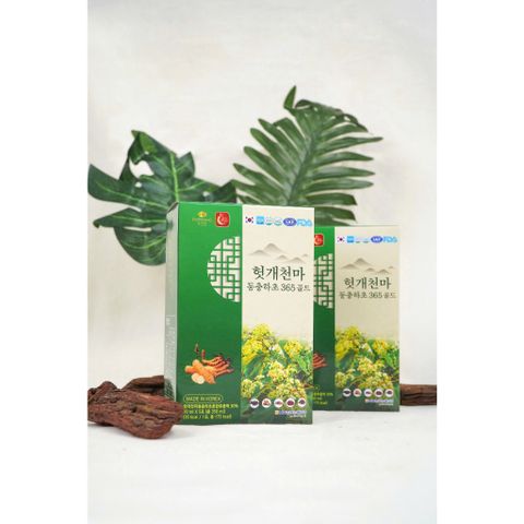 Thực phẩm bổ sung MÁT GAN ĐÔNG TRÙNG 365 - BÍ QUYẾT BẢO VỆ GAN TỪ HÀN QUỐC 30 gói x 70ml