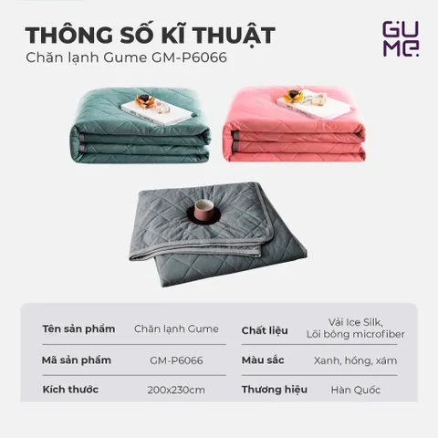 Chăn điều hòa lạnh Gume Lớp ngoài 2 mặt