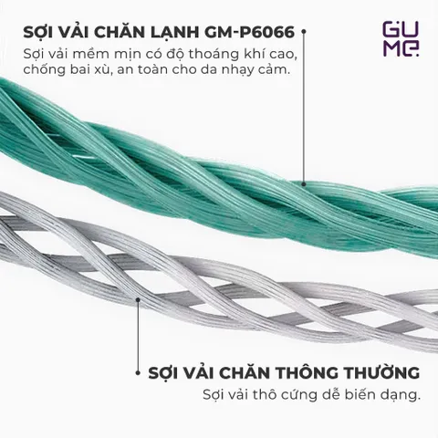 Chăn điều hòa lạnh Gume Lớp ngoài 2 mặt