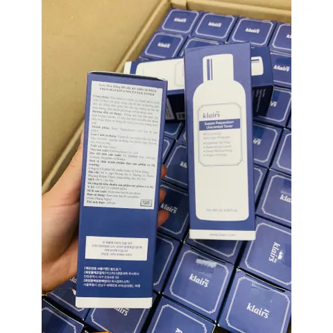 Nước hoa hồng Klairs Supple Preparation Unscented Toner dưỡng ẩm sâu, làm dịu da 180ml
