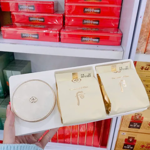 Set Phấn Phủ Whoo Gongjinhyang Mi Luxury Golden Cushion Glow Special 3 sản phẩm
