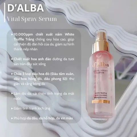 XỊT KHOÁNG D’ALBA HỒNG RESTOCK CỰC NÓNG Giữ lớp makeup mịn 100ml