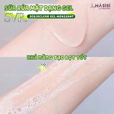 Sữa Rửa Mặt Cho Da Dầu Mụn SVR Sebiaclear Gel Moussant  400ml mẫu mới nhất sạch sâu ngăn mụn