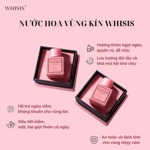 NƯỚC HOA VÙNG KÍN WHISIS SWEET GIRL & DUNG DỊCH VỆ SINH PH GIRL WHISIS