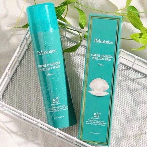 Xịt chống nắng Body JM Solution Marine Luminous Pearl Sun Spray SPF50+PA++++180ml Bản màu xanh Marine Pearl