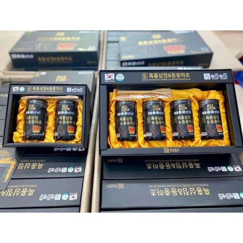Cao Hắc Sâm Đông Trùng Hạ Thảo Chambarunsam Hàn Quốc 4 lọ x 240g