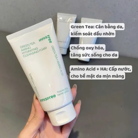 Sửa rửa mặt Innisfree Green Tea Foam Cleanser mẫu mới 150g