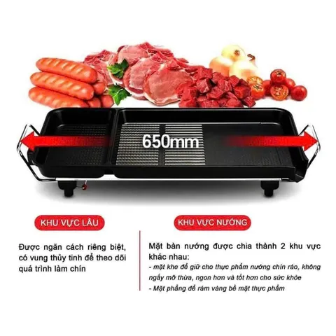 Bếp Lẩu Nướng Điện 2in1 HAEMARU RSF-1400G Chuẩn Hàn Quốc