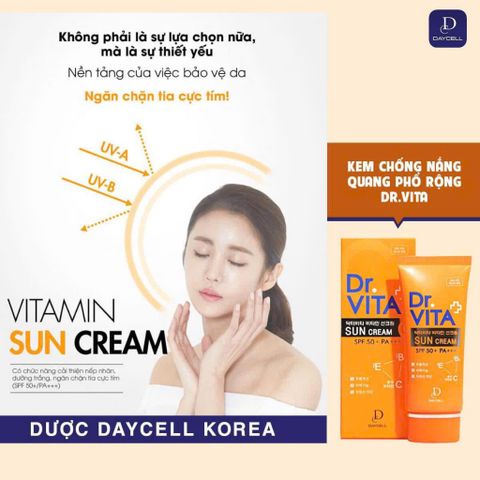 KEM CHỐNG NẮNG DR. VITA BẢO VỆ & NUÔI DƯỠNG DA MỖI NGÀY