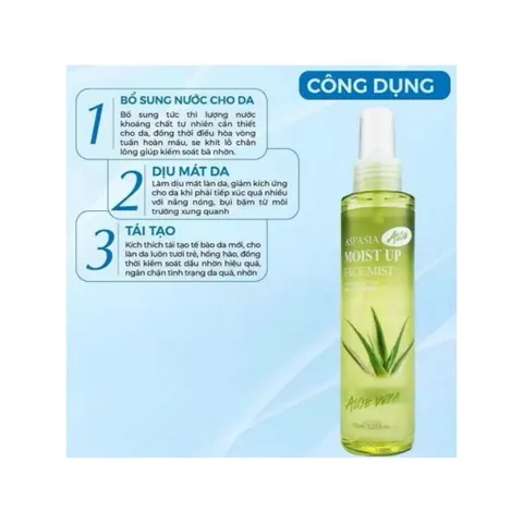XỊT KHOÁNG LÔ HỘI ASPASIA CẤP ẨM TỨC THÌ, DA MÁT LẠNH SẢNG KHỎE 150ML