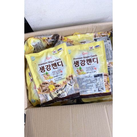 KẸO GỪNG CAO CẤP HÀN QUỐC PREMIUM GINGER CAND GIẢM HO HIỆU QUẢ