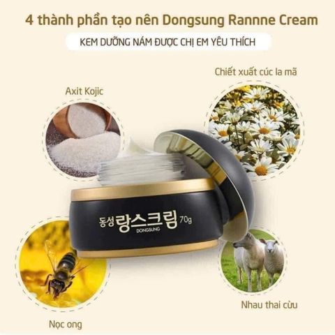 KEM DƯỠNG HỖ TRỢ GIẢM NÁM TÀN NHAN THÂM SẠM PHỤC HỒI DA DONGSUNG RANNCE CREAM 70GR HÀN QUỐC Chiết xuất hoa Chamomile