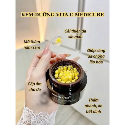 MEDICUBE Deep Vita C Capsule Cream 55g – Bí quyết xóa thâm nám, dưỡng sáng da vượt trội