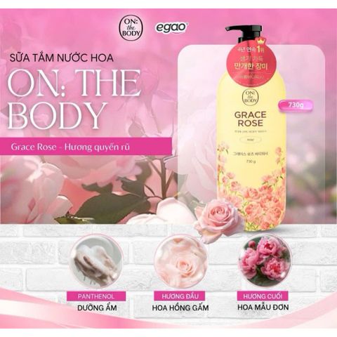 SỮA TẮM HƯƠNG NƯỚC HOA ON THE BODY 730G