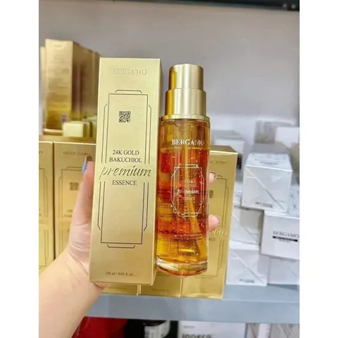 Serum Vàng Bergamo 24K Bakuchiol Premium 120ml Ngừa Lão Hóa